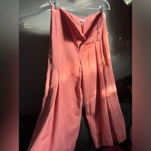 Club Monaco Caroline Pant Pink Wide-Leg Culottes | Size 8